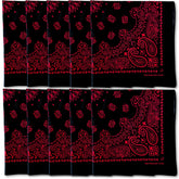 The Peacock Crew 10-pack bandanas front view for versatile wear.