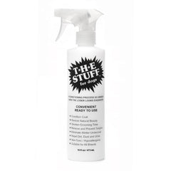 The Stuff leave-in dog conditioner bottle 16oz ready for easy grooming and detangling.