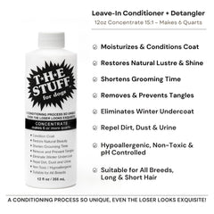 The Stuff leave-in conditioner coat after-use looks soft and shiny
