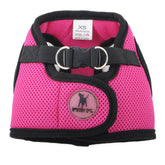 The Worthy Dog Step-In Harness Pink Small front view for easy on/off.