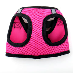 The Worthy Dog Step-In Harness Pink Small side view shows secure closure.