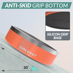 The Coldest Water anti-rust stainless steel dog bowl closeup, durable and easy to clean