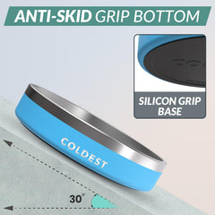 The Coldest Water colddog-bowl anti-slip base prevents spills during energetic meals.