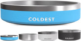 The Coldest Water colddog-bowl true triple wall insulation keeps water cold longer.