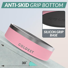 The Coldest Water colddogbowl non-slip base prevents spills during meals.