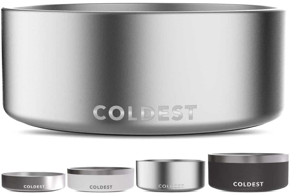 The Coldest Water Colddog Bowl triple-wall insulation close-up highlights durability for active pets.