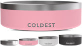 The Coldest Water colddogbowl triple-wall insulation keeps water cooler for pets.