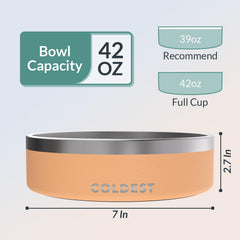 The Coldest Water dog bowl spill-proof design supports mess-free mealtimes.