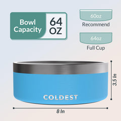 The Coldest Water dog bowl spill-proof design keeps floors clean.