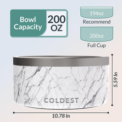 The Coldest Water spill-proof dog bowl prevents spills during excited mealtime play.