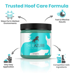 Therazure heat-resistant clay formula 20oz jar ready for on-the-go hoof care
