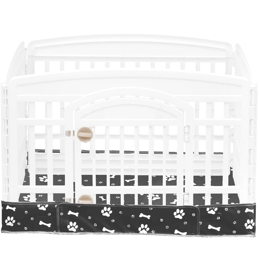 THINMUHAND dog playpen bottom pad waterproof material keeps floors clean and dry.