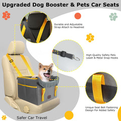 ThreeDokke car seat in rear seat demonstrates visibility and comfort for small dogs