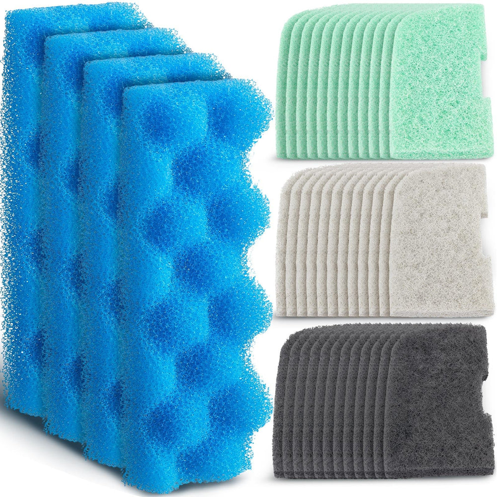 Threlaco bio foam 4-pack enhances beneficial bacteria for steady aquarium filtration