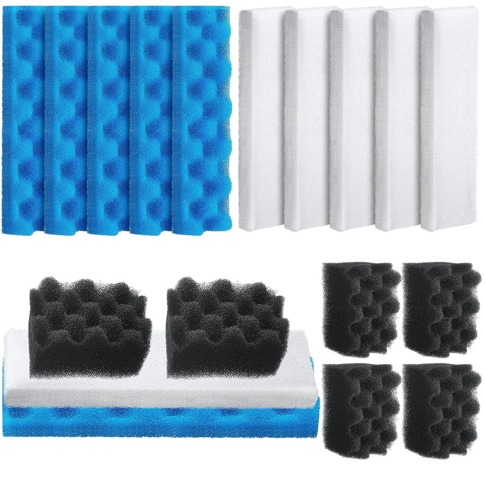 Threlaco Bio Foam Max 6-pack showing expanded surface area for debris capture in Fluval canisters