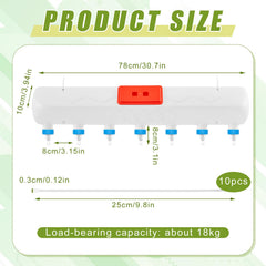 Threlaco 7-pacifier small animal milk feeder side view highlights versatile hanging placement.