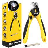 Thunderpaws LED light on the nail clippers illuminates nails for safer trims
