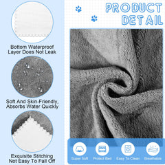 Thyle pee pad gray closeup soft coral fleece feels cozy for pets.