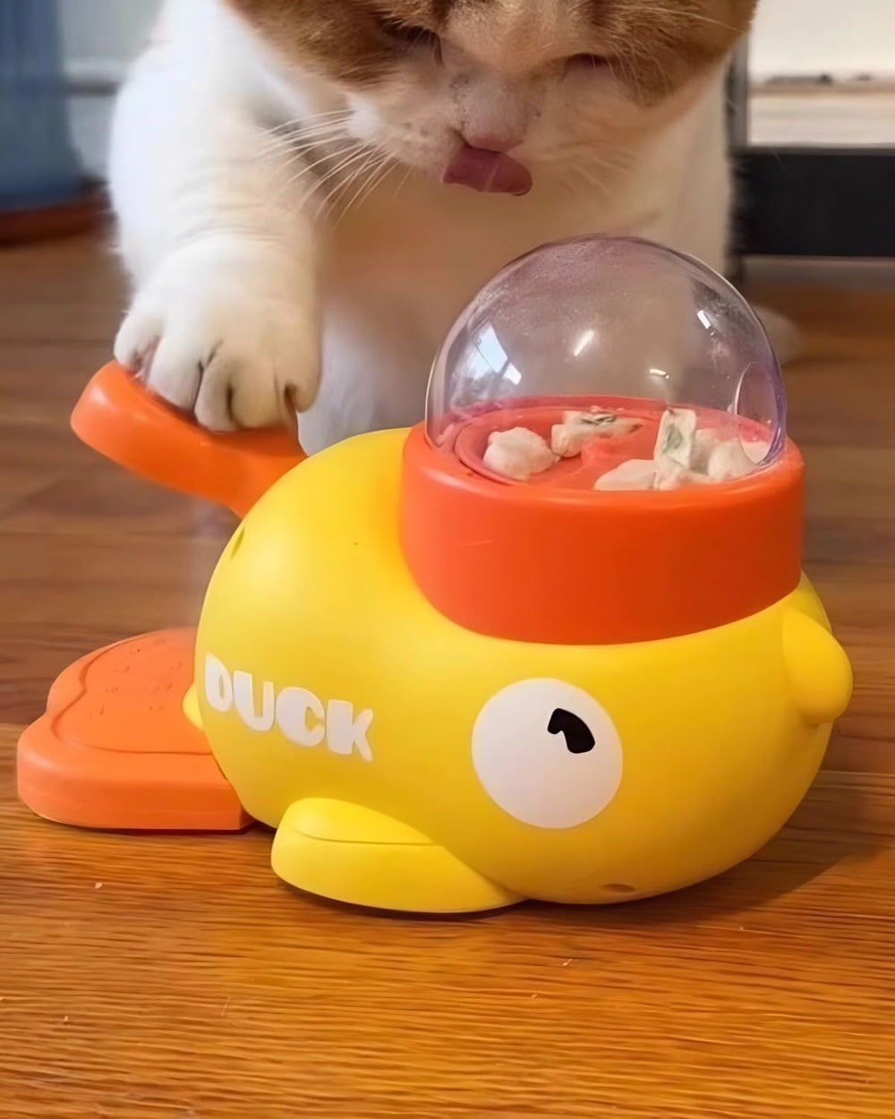 TianfuSpanda duck treat dispenser front view for interactive puzzle feeding
