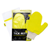 TiCK MiTT yellow glove in hand highlighting quick tick removal convenience