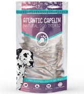 TickledPet Whole Capelin dog treats air-dried close-up showing crisp texture for picky dogs at snack time