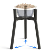 TIDANT dog bowl stand adjustable width on track fits large bowls for big dogs