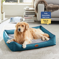 Tidore dog bed waterproof cover and mattress keeps surfaces clean and dry.
