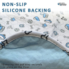 TIFILE non-slip rubber backing keeps pad in place during puppy training.