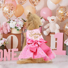 Tigena Birthday Dress pink tulle detail highlighting glitter accents for cute photo moments