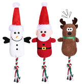 tiggell Santa Claus squeaky dog toy boosts interactive play