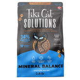Tiki Cat Solutions Mineral Balance dry cat food bag showing balanced minerals for long-term health