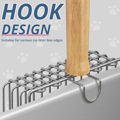 Tilatumo scoop stand included for tidy storage beside the litter box.