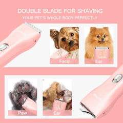 Tileon dog grooming clippers in use at home—quick trims for small dogs and cats.