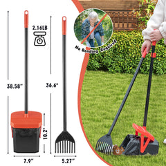 TIMINGILA long-handle cleanup enables seniors to tidy lawns without bending.