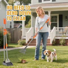 TIMINGILA Pooper Scooper handle extended captures waste without bending for comfortable use.