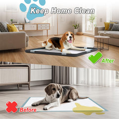 TIMOHCR pee pad tray high edges demonstrate leak-proof protection for floors.
