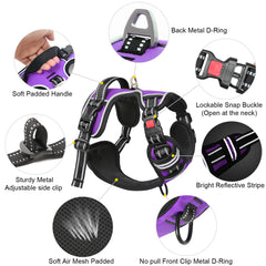 Timos dog harness small two-metal-leash-rings enables safer training and casual walks