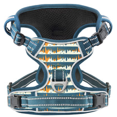 Timos no-pull dog harness neck-release demonstrates easy on-off for stress-free daily walks.