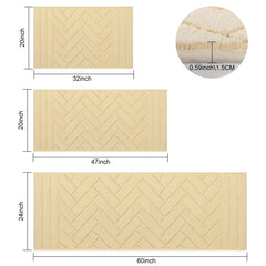 Tindbea dog mat beige anti-slip backing ensures stability on smooth floors