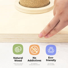 TinyBeast natural sisal wrap resists wear for long-lasting clawing sessions.