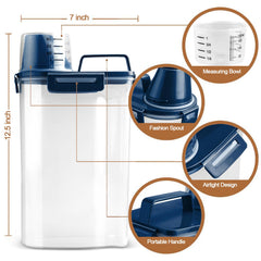 TIOVERY container with four seal buckles keeps contents fresh