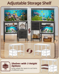 TIQLAB stand built-in power outlet simplifies aquarium setup and maintenance.