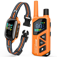 TISOOG dog shock collar front view showing adjustable strap for comfortable daily training.