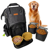 Tito's Closet dog travel bag black open compartments for organized packing on trips