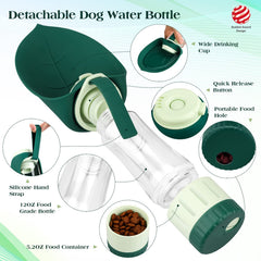tivery upgraded dog water bottle outside view highlights portable hydration on walks
