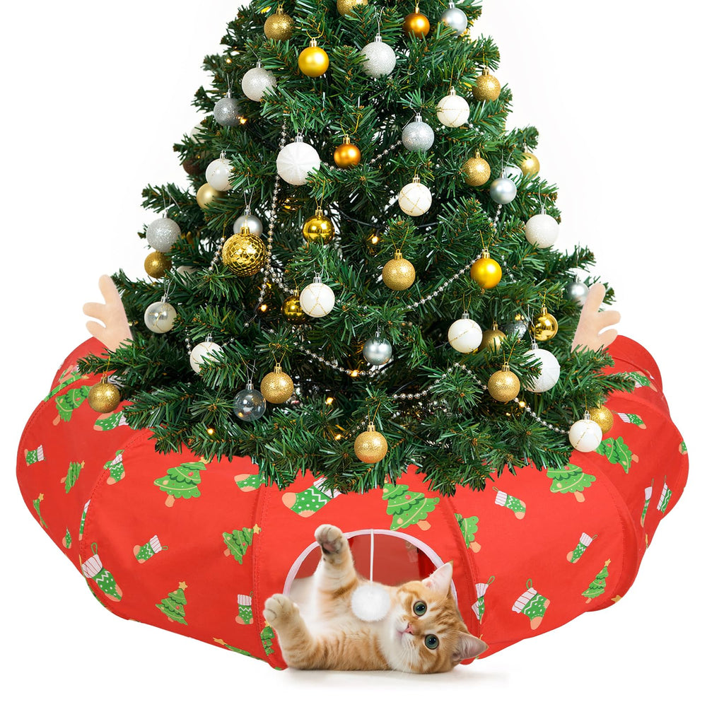 Tivray tunel-arbol navideno 35x35x9-8, ideal para jugar y descansar junto al árbol