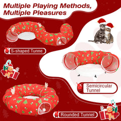 Tivray tunel-gato con pelotas-juguete que estimula juego interactivo