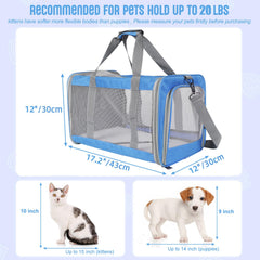 TIYOLAT pet carrier with side pocket for essentials