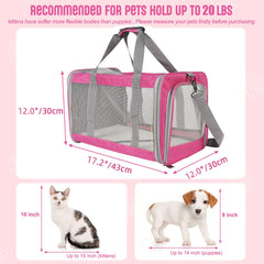 TIYOLAT pink cat carrier top ventilation highlights breathable design for pets