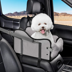 TKYZ center console dog car seat gray view outside helps small dogs observe surroundings